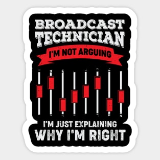 Funny Broadcast Technician Engineer Tech Gift Sticker